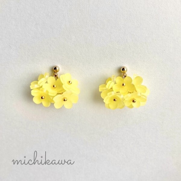 Waiting for spring mimosa earrings